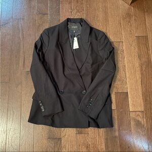Banana Republic Black Double-Breasted Blazer